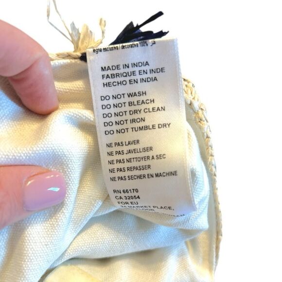 Cleobella Rocky Barnes Raffia Navy, Tan & Gold Handle‎ Handbag - Picture 8 of 10